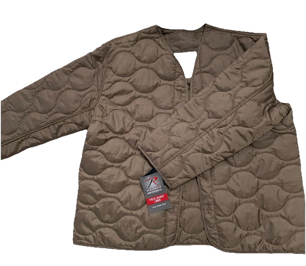 Rothco Insulated Padded Military M-65 Field Jacket Liner Adult Medium Coyote